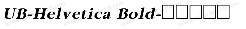 UB-Helvetica Bold字体转换